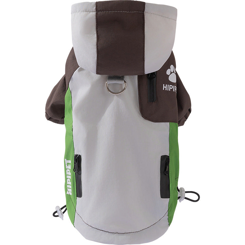 KFX-1861821 Waterproof Outdoor Dog Jacket with Hood, Reflective Hiking Coat and Multiple Pockets