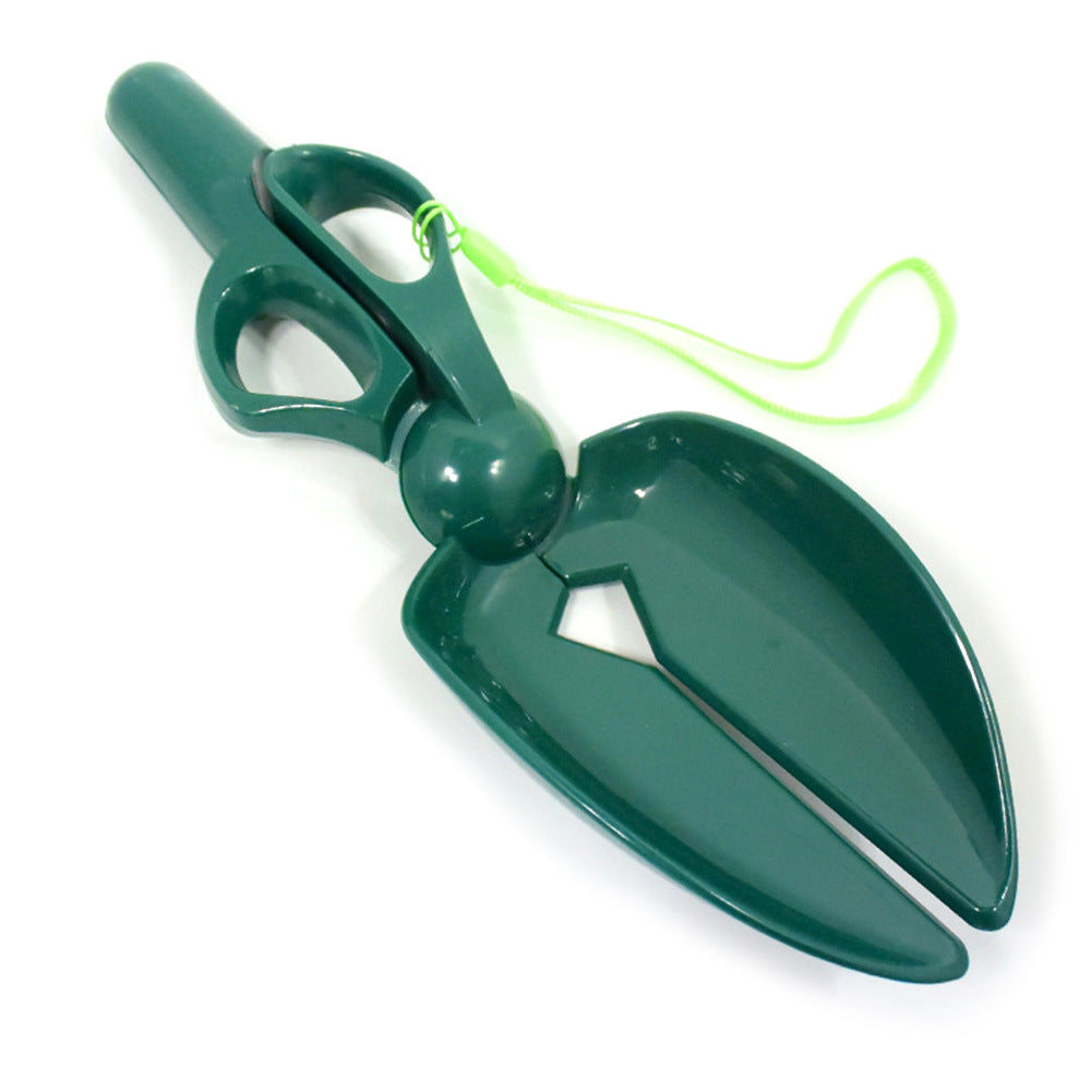 KFX-2196285 Dog Poop Clipping Tool with Handle - Hygienic Scissors Style Scoop in Blue, Green, Gray, and Pink