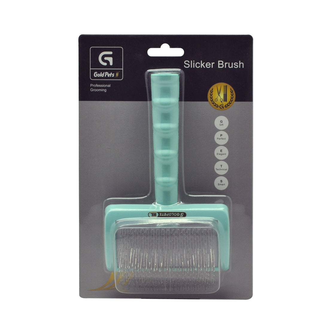 KFX-2261821 Curved Needle Comb for Thick Dog Hair, 25mm Long Needle, Available in Pink, Green, Black