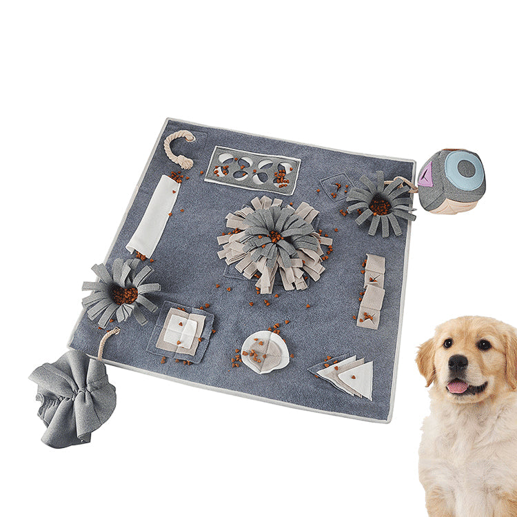 KFX-3322173 Dog Sniffing Pad for Slow Feeding and Mental Stimulation, Stress Relief Toy in Grey, Machine Washable