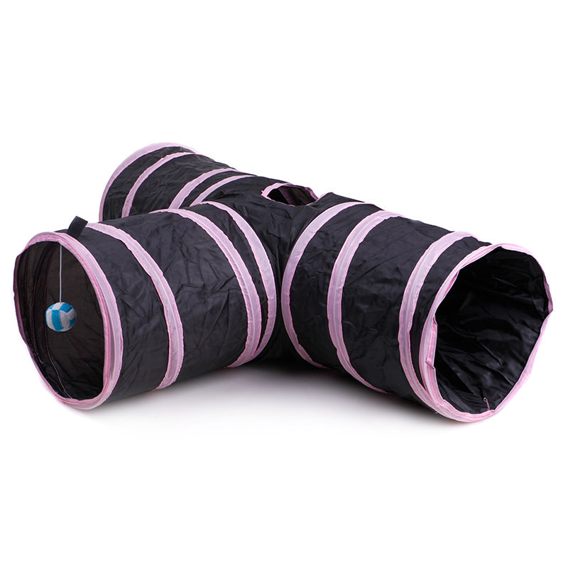 KFX-3336893 Foldable Multi-Channel Pet Tunnel for Cats and Dogs - Indoor Play Tent for Small Pets