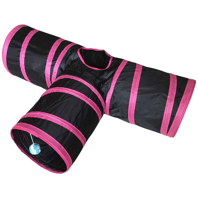 KFX-3336893 Foldable Multi-Channel Pet Tunnel for Cats and Dogs - Indoor Play Tent for Small Pets