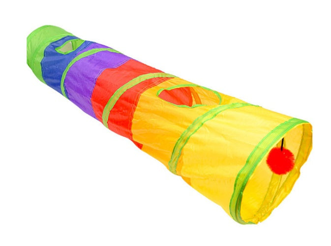 KFX-3467965 Extra Long Cat Tunnel - Foldable, Easy to Clean, 25 x 120 cm, Lightweight Design