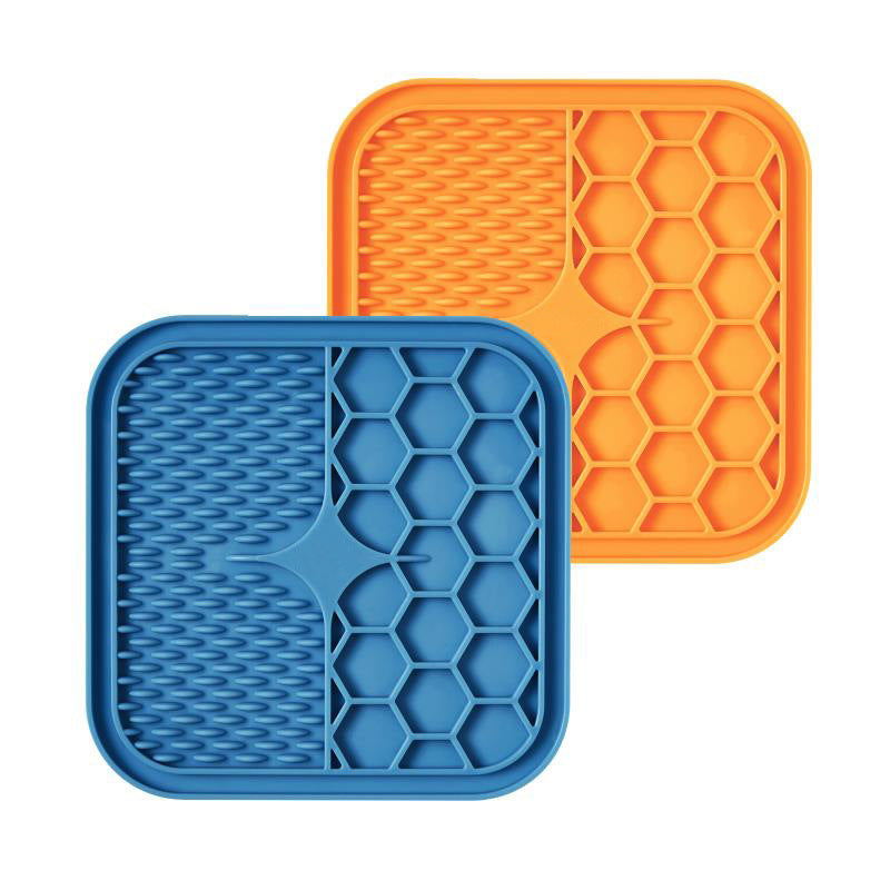 KFX-3916093 Silicone Licking Pad for Cats and Dogs - Slow Feed Bowl in Various Sizes and Colors
