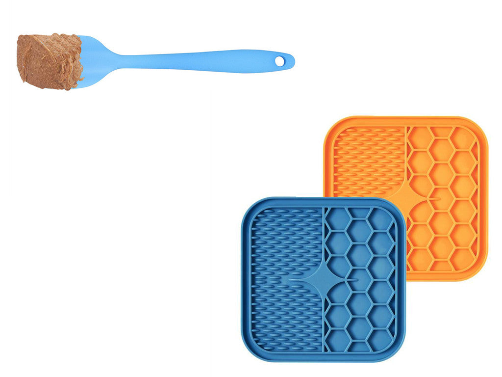 KFX-3916093 Silicone Licking Pad for Cats and Dogs - Slow Feed Bowl in Various Sizes and Colors