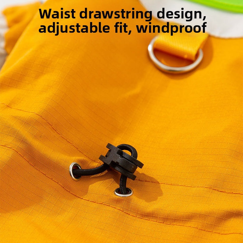 KFX-4837949 Waterproof Reflective Color Block Jumpsuit for Small Dogs - Adjustable Outdoor Coat