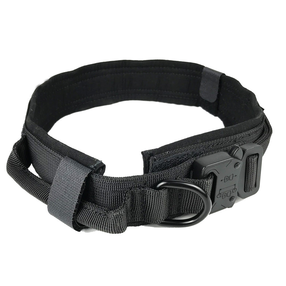 KFX-4862397 Durable Tactical Dog Collar with Velcro and Quick Release Buckle, Adjustable Nylon, Multiple Colors