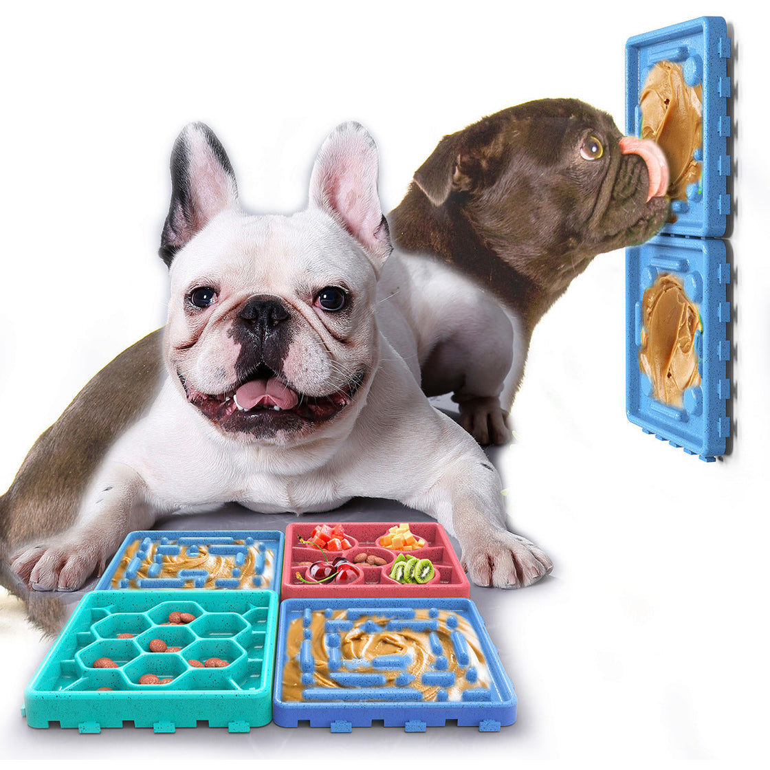 KFX-5461949 Portable Anti-Choking Slow Feed Bowl for Cats and Small Dogs