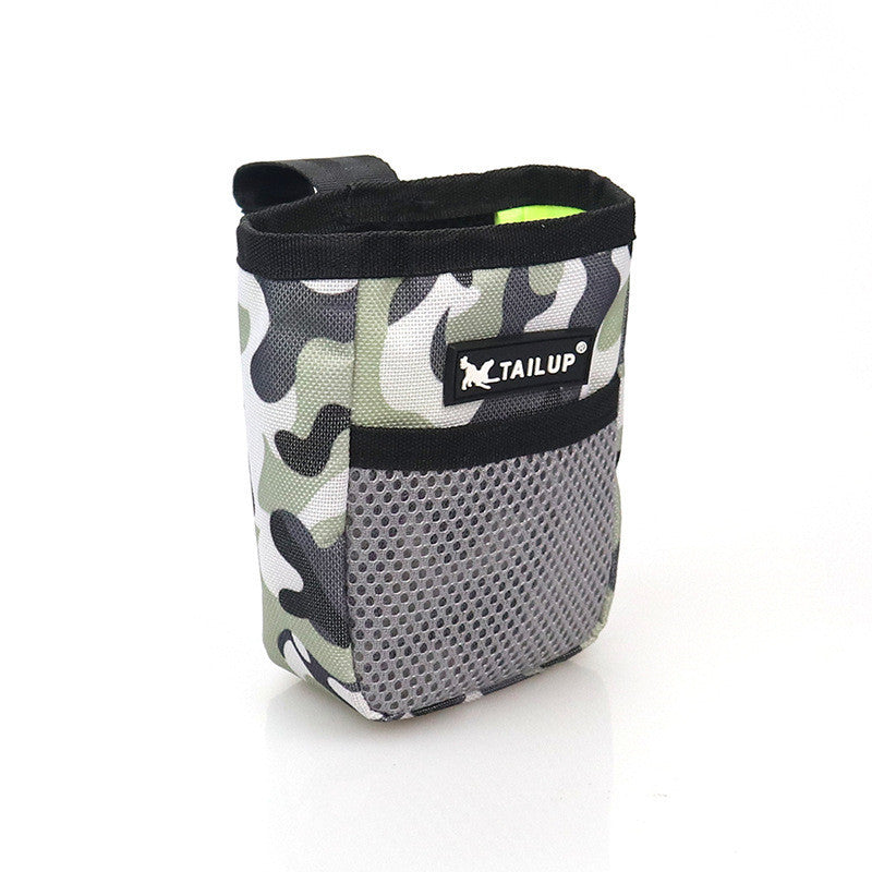 KFX-6200381 Portable Outdoor Dog Snack Pack - Soft Oxford Fabric, 9x4x13cm, Geometric Design