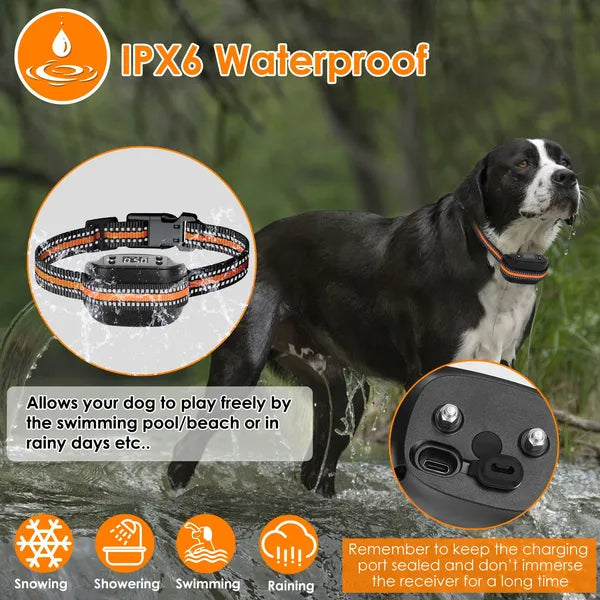 KFX-6253629 Wireless GPS Dog Fence Tracker with IPX6 Waterproof Dog Collar, 32-2887FT Radius