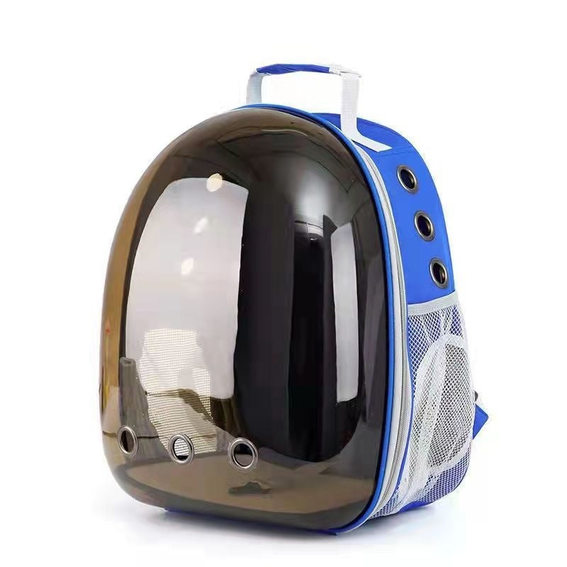 KFX-7052349 Transparent Panoramic Four Seasons Universal Pet Backpack with Side Opening - Breathable Design in Various Colors