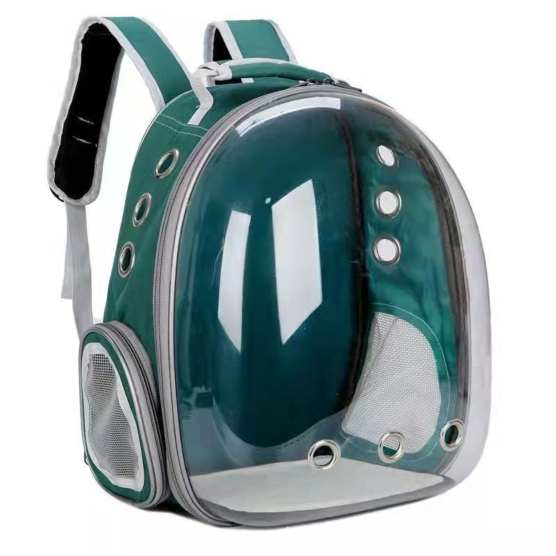 KFX-7052349 Transparent Panoramic Four Seasons Universal Pet Backpack with Side Opening - Breathable Design in Various Colors