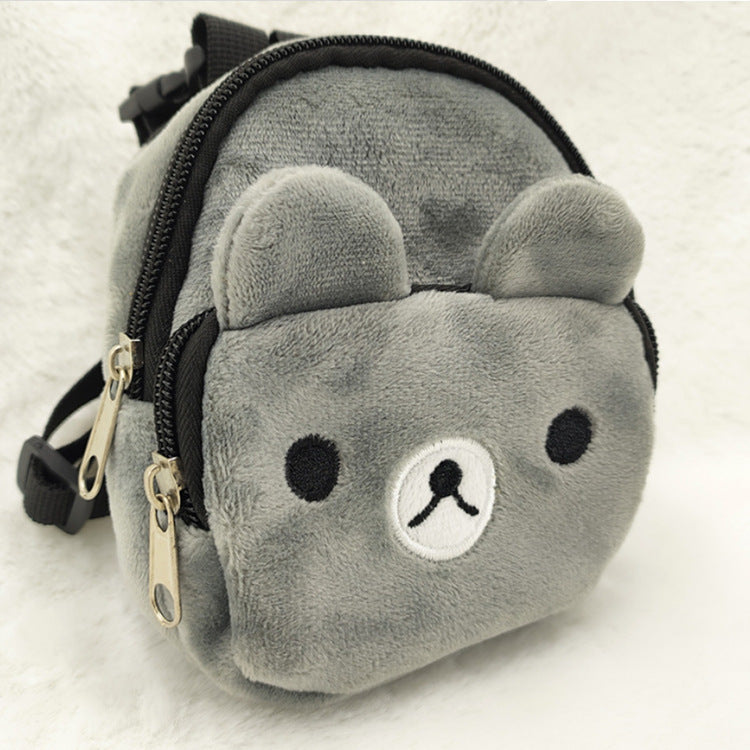 KFX-8231997 Adjustable Nylon Pet Backpack Harness for Small Dogs - Portable Cartoon Design with Snack Bag