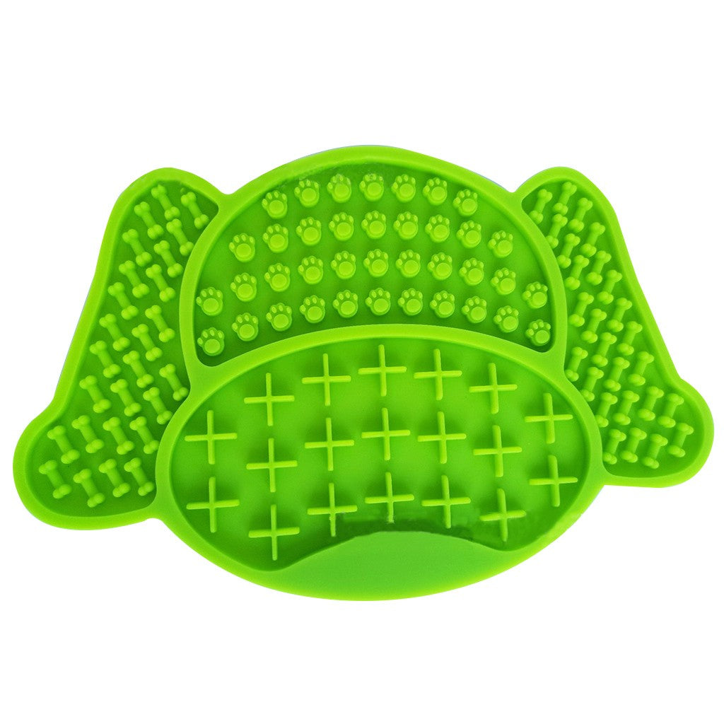 KFX-8339773 Silicone Dog Footprint Licking Pad for Slow Feeding, Food-Grade Material, 180MM x 180MM