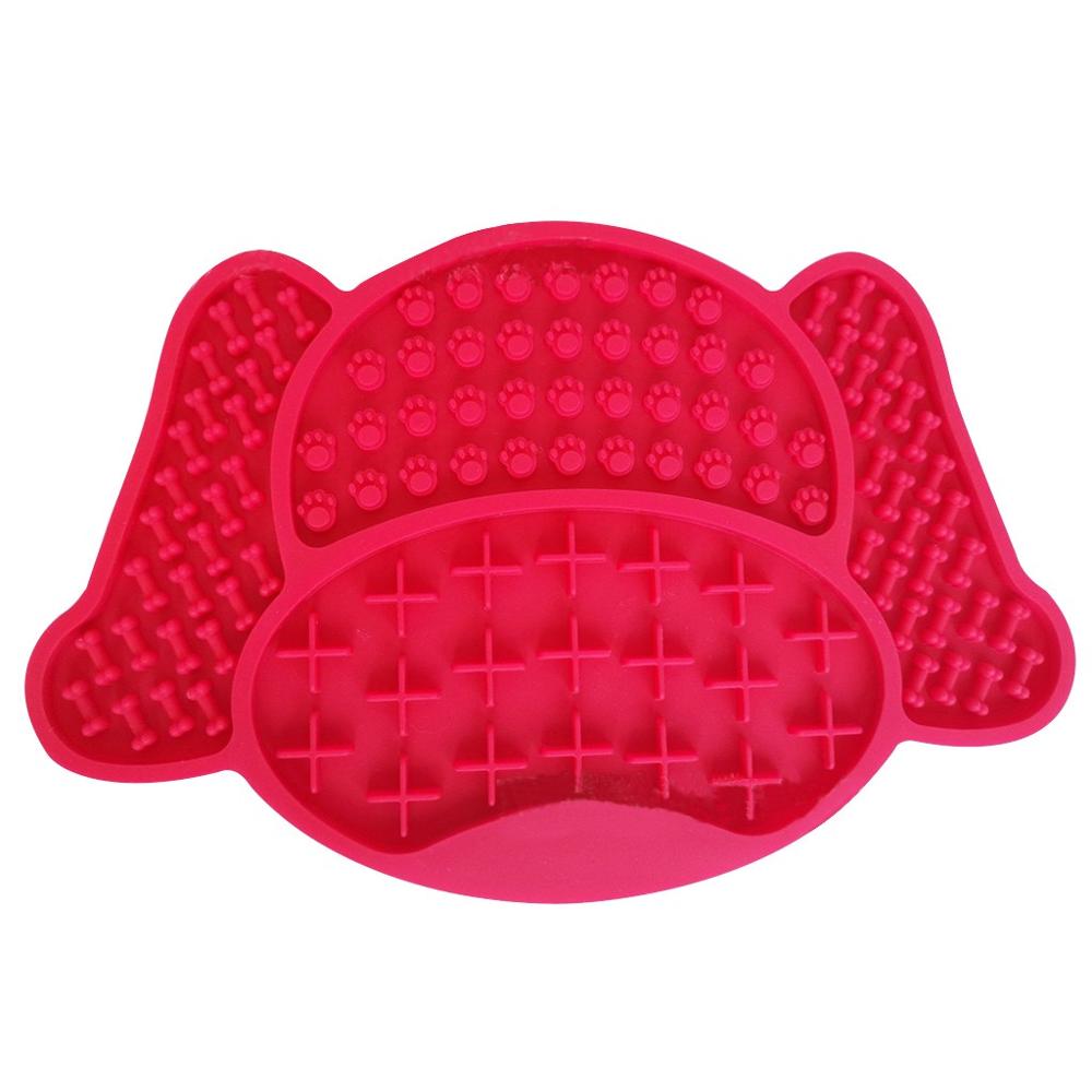 KFX-8339773 Silicone Dog Footprint Licking Pad for Slow Feeding, Food-Grade Material, 180MM x 180MM