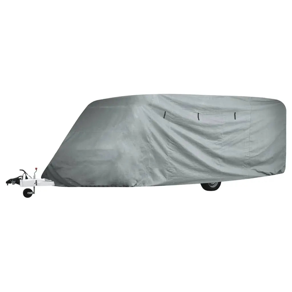 Gray Caravan Cover D0100HEXC9A Waterproof Rectangle for RVs 20'-23' with Side Zippers and Storage Bag
