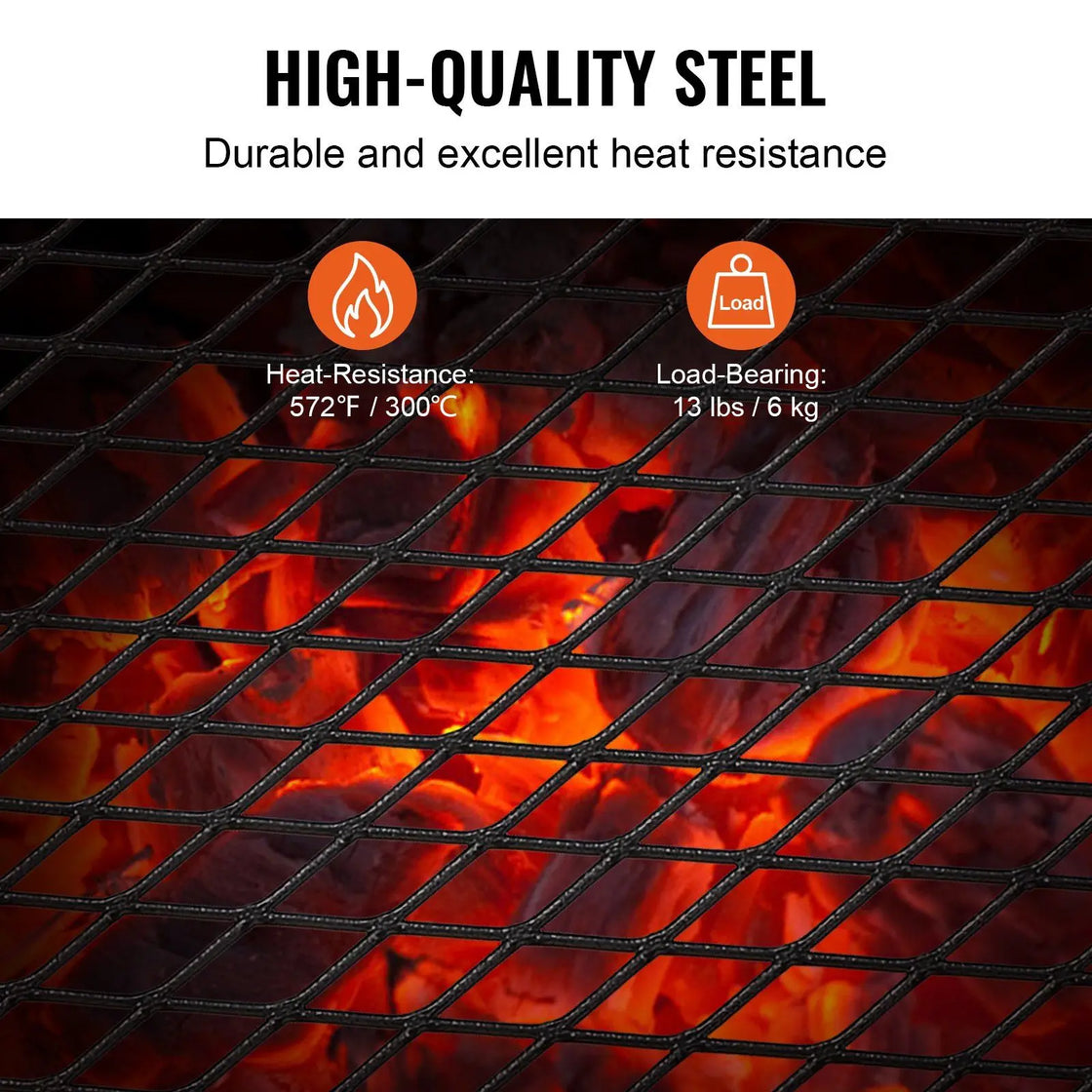 18 Inch Steel Folding Campfire Grill with Carrying Bag for Outdoor Cooking, Model D0100HAM70G