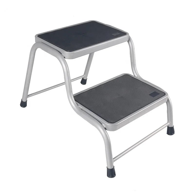 Stainless Steel Anti-Slip Caravan Steps Stool for RV and Camping, 64x44x33cm