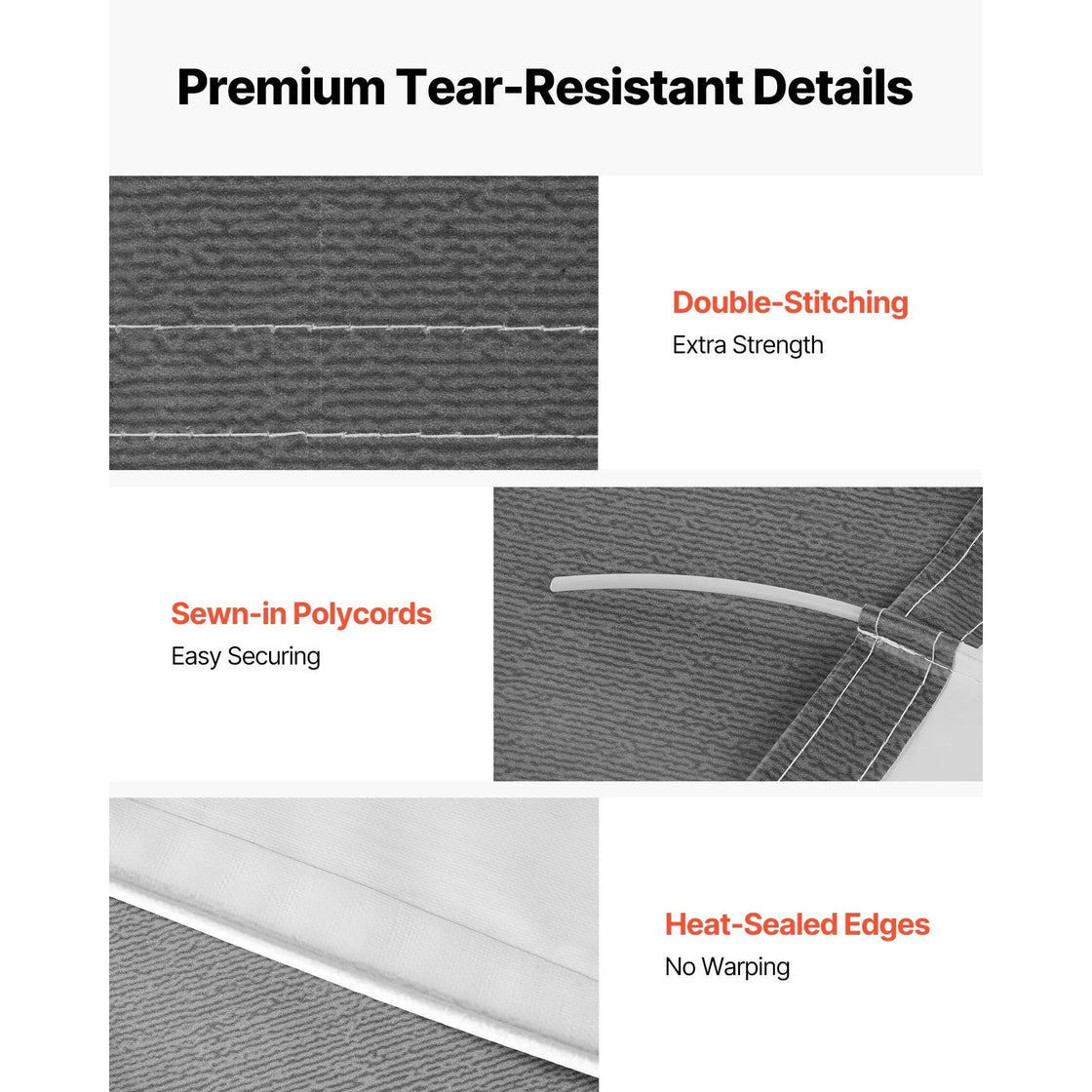 Heavy-Duty 18 oz Weatherproof Vinyl RV Awning Replacement Fabric, 17 ft Rollers, Gradient Gray, Model D0100XF9IAYD01027HC527