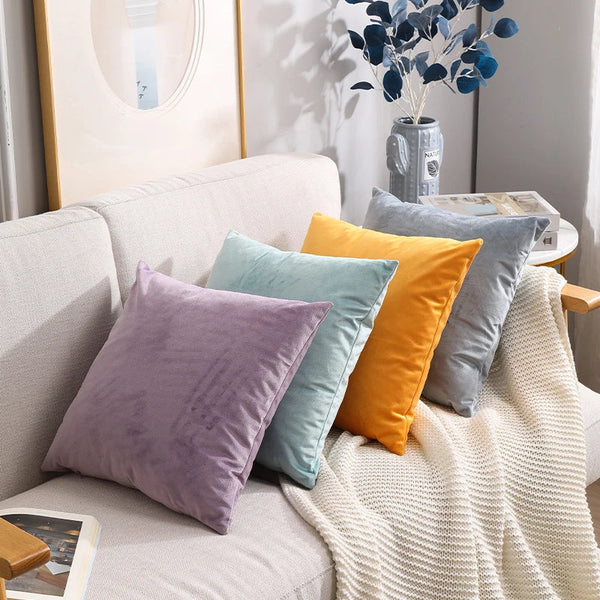 VTX-7022117 Velvet Plush Sofa Cushion Pillow case Covers 100% Polyester Modern 20*20 Bedroom Living Room Decorative Home